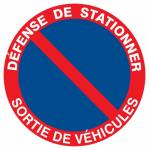 DEFENSE DE STATIONNER SORTIE DE VEHICULES D.300MM SOFOP TALIAPLAST - 622211