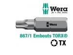 Embouts de vissage TX WERA 867/1 empreinte TORX