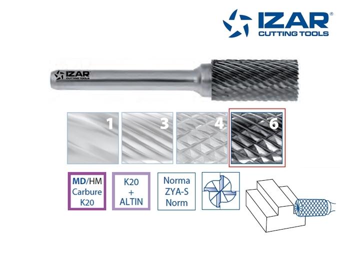 Fraise lime rotative carbure ZYA-S cylindrique Izar - Outillage