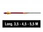 Gaine rouge aluminium 3,5m - 4,5m - 5,5m pour torche Linc Gun
