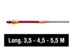 Gaine rouge aluminium 3,5m - 4,5m - 5,5m pour torche Linc Gun