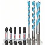 Kit 3 Forets Multimateriaux 5-6-8 mm + 5 Embouts Impact - 2608577144 Bosch