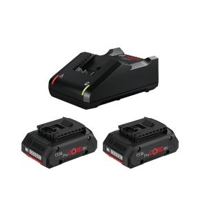 Lot 2 batteries ProCORE 18V 4.0Ah + chargeur GAL 18V-40 Bosch 1600A01BA3