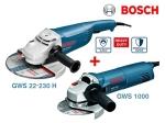 Pack de 2 meuleuses d'angle GWS 22-230H + GWS 1000 Bosch