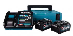 Pack énergie XGT 2x 4ah+ chargeur rapide DC40RA dans un coffret MAKPAC I - 191J97-1 Makita