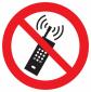 Panneau interdiction d'activer des téléphones mobiles diamètre 180mm - 627255 Sofop
