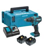 Perceuse visseuse 18V Makita 65Nm + 2 Batteries 5Ah + Chargeur + Makpac 2 - DDF490RTJ