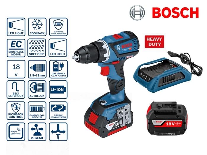 Perceuse visseuse Bosch GSR 18V-90 C coffret L-BOXX + 2 batteries 4AH -  Bosch