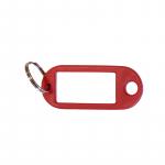 Porte-clés étiquettes Rouge 52x23mm - AMIG17220